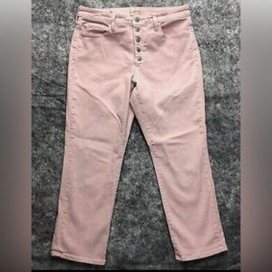 NWT high waist button fly crop pink jeans universal thread